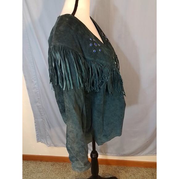 Atlantic Beach leather and coat works. Dark blue leather shirt - Picture 2 of 6